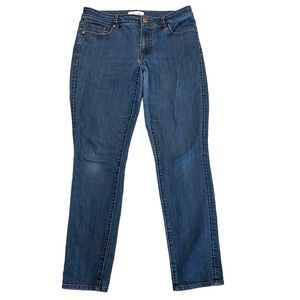 Loft Curvy Dark Wash Skinny Jeans.  Size 6